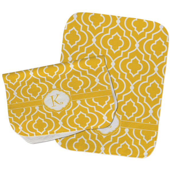 Trellis Two Rectangle Burp Cloths - Open & Folded