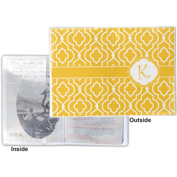 Trellis Vinyl Passport Holder - Flat Front and Back