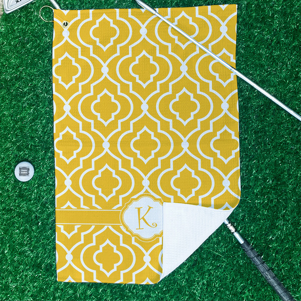 Trellis Waffle Weave Golf Towel - In Context