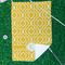 Trellis Waffle Weave Golf Towel - In Context