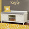 Trellis Wall Name Decal Above Storage bench