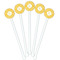 Trellis White Plastic 5.5" Stir Stick - Fan View