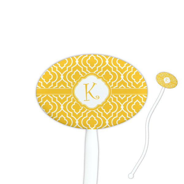 Custom Trellis Oval Plastic Stir Sticks (Personalized)