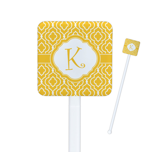 Custom Trellis Square Plastic Stir Sticks (Personalized)