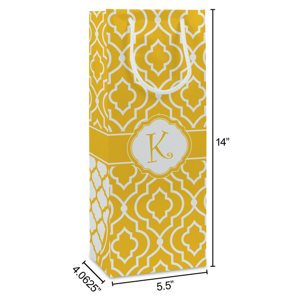Trellis Wine Gift Bag - Dimensions