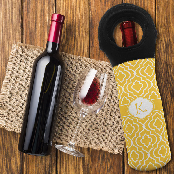 Trellis Wine Tote Bag - FLATLAY