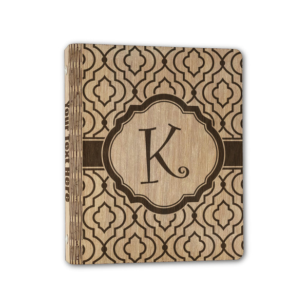 Custom Trellis Wood 3-Ring Binder - 1" Half-Letter Size (Personalized)