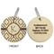 Trellis Wood Luggage Tags - Round - Approval