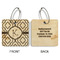 Trellis Wood Luggage Tags - Square - Approval
