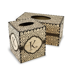 Trellis Wood Tissue Box Cover (Personalized)