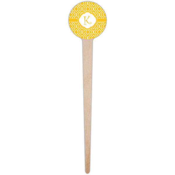 Trellis Wooden 4" Food Pick - Round - Single Pick