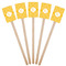 Trellis Wooden 6.25" Stir Stick - Rectangular - Fan View