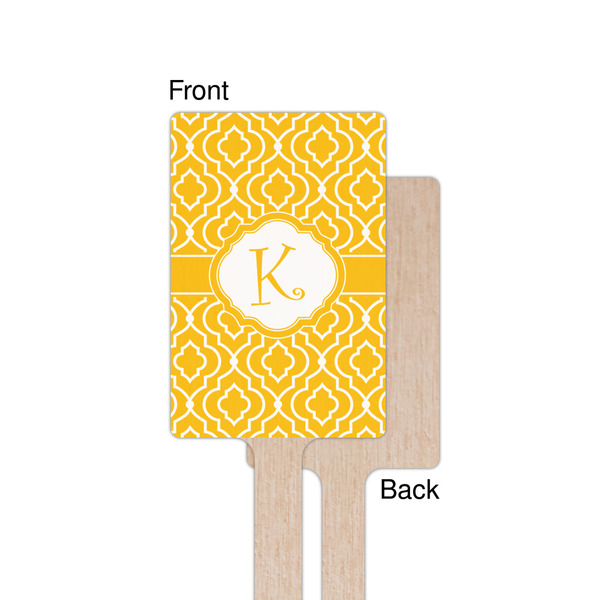 Trellis Wooden 6.25" Stir Stick - Rectangular - Single - Front & Back