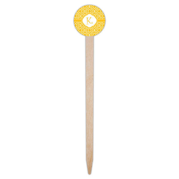 Trellis Wooden 6" Food Pick - Round - Single Pick