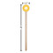 Trellis Wooden 6" Stir Stick - Round - Dimensions