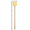 Trellis Wooden 7.5" Stir Stick - Round - Dimensions