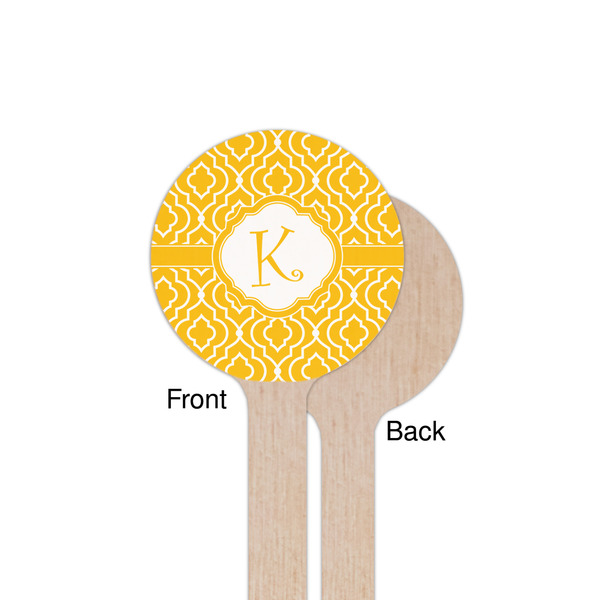 Trellis Wooden 7.5" Stir Stick - Round - Single Sided - Front & Back