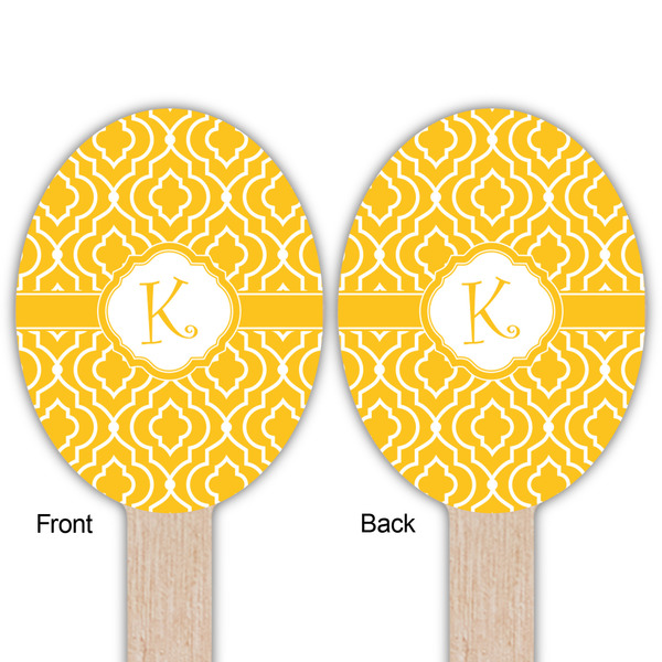Trellis Wooden Food Pick - Oval - Double Sided - Front & Back