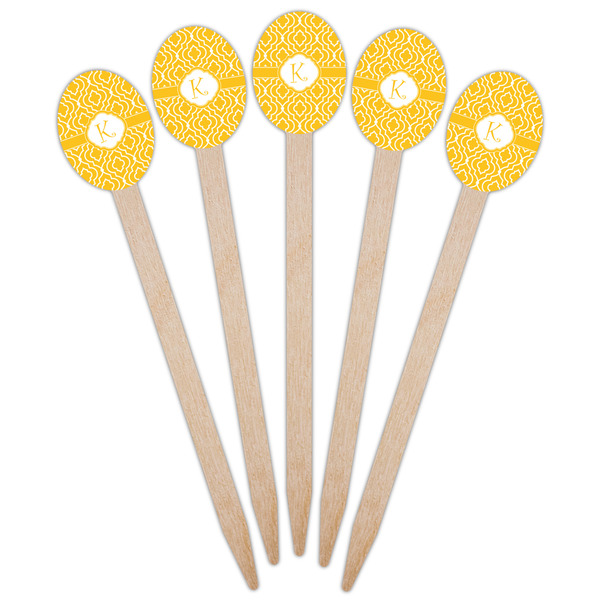 Trellis Wooden Food Pick - Oval - Fan View