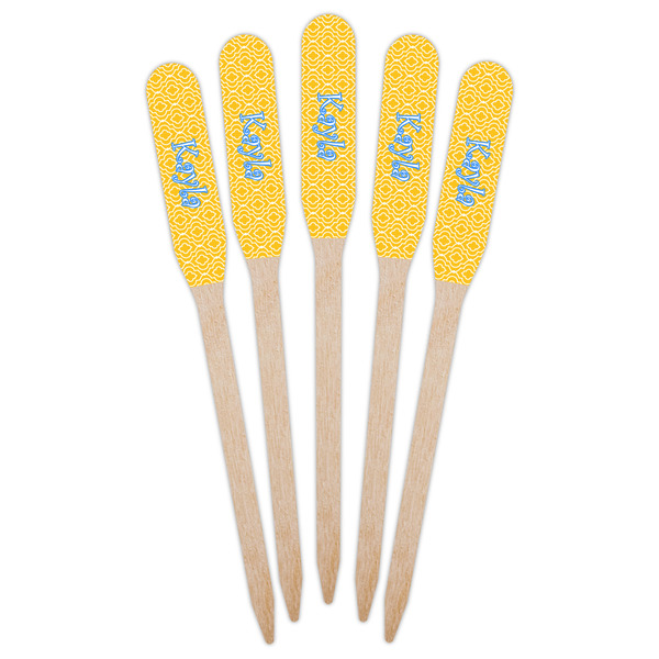 Trellis Wooden Food Pick - Paddle - Fan View