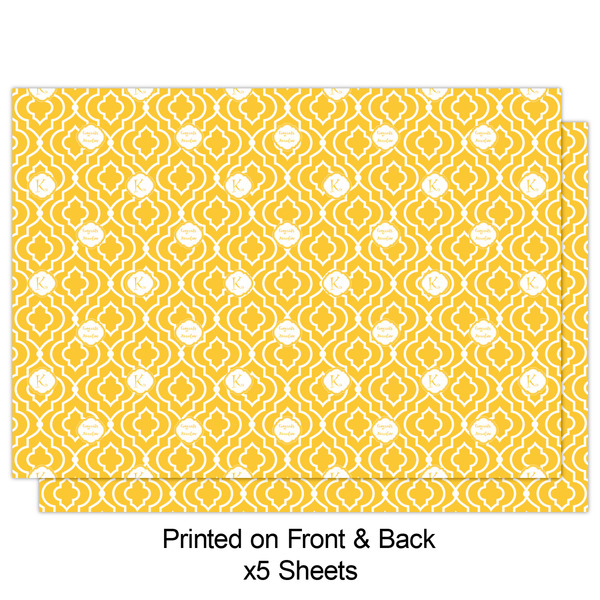 Trellis Wrapping Paper Sheet - Double Sided - Front