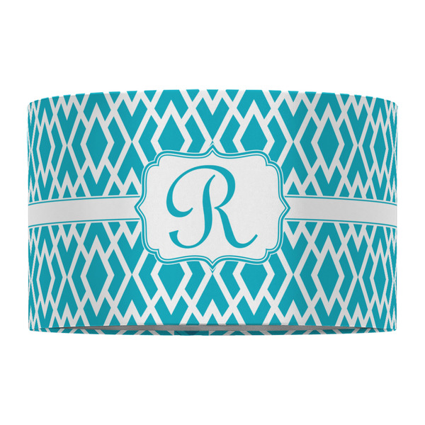 Geometric Diamond 12" Drum Lampshade - FRONT (Fabric)