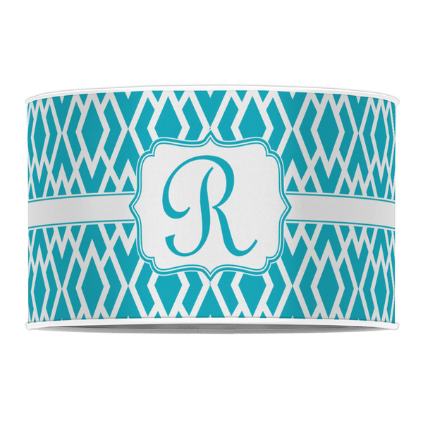 Geometric Diamond 12" Drum Lampshade - FRONT (Poly Film)