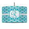 Geometric Diamond 12" Drum Pendant Lamp - Fabric (Personalized)