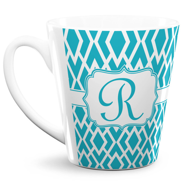 Custom Geometric Diamond 12 Oz Latte Mug (Personalized)