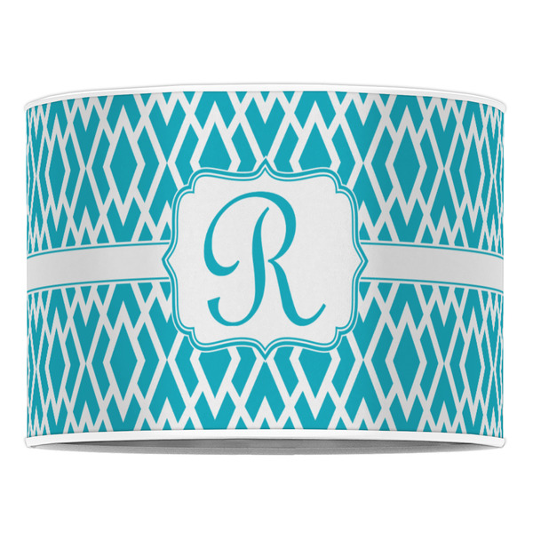 Geometric Diamond 16" Drum Lampshade - FRONT (Poly Film)