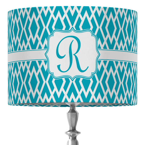 Custom Geometric Diamond 16" Drum Lamp Shade - Fabric (Personalized)