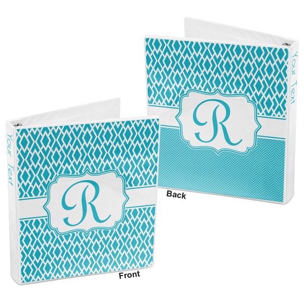 Geometric Diamond 3-Ring Binder Front and Back