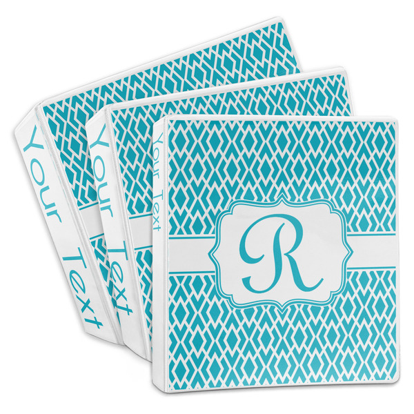 Custom Geometric Diamond 3-Ring Binder (Personalized)
