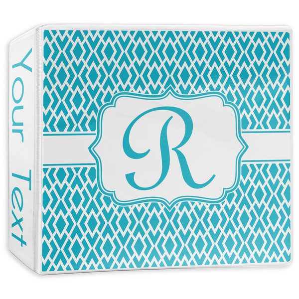 Custom Geometric Diamond 3-Ring Binder - 3 inch (Personalized)