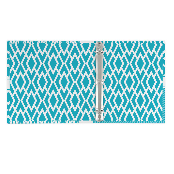 Geometric Diamond 3 Ring Binders - Full Wrap - 1" - OPEN INSIDE