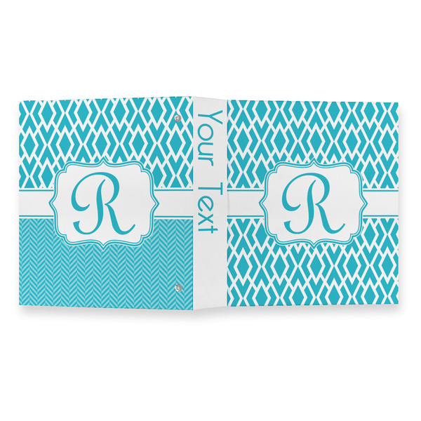 Geometric Diamond 3 Ring Binders - Full Wrap - 1" - OPEN OUTSIDE
