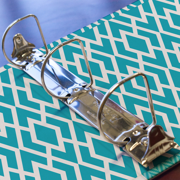 Geometric Diamond 3 Ring Binders - Full Wrap - 2" - DETAIL