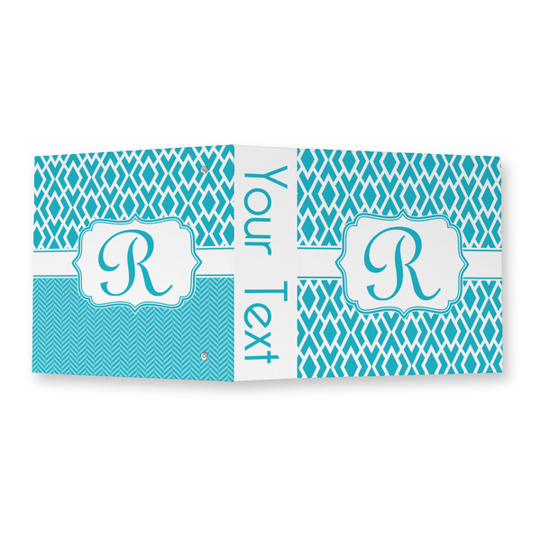 Geometric Diamond 3 Ring Binders - Full Wrap - 2" - OPEN OUTSIDE