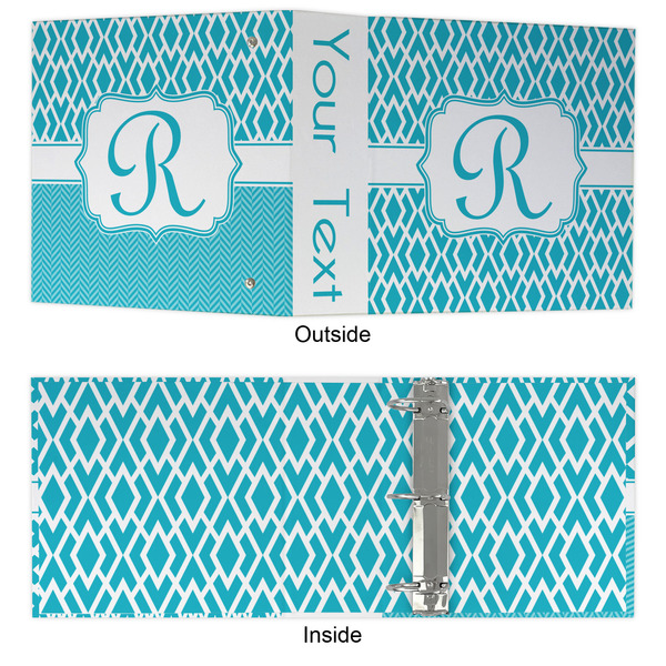 Geometric Diamond 3 Ring Binders - Full Wrap - 3" - APPROVAL