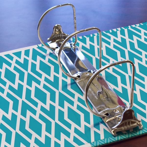 Geometric Diamond 3 Ring Binders - Full Wrap - 3" - DETAIL