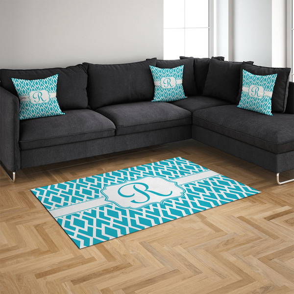 Geometric Diamond 4'x6' Indoor Area Rugs - IN CONTEXT