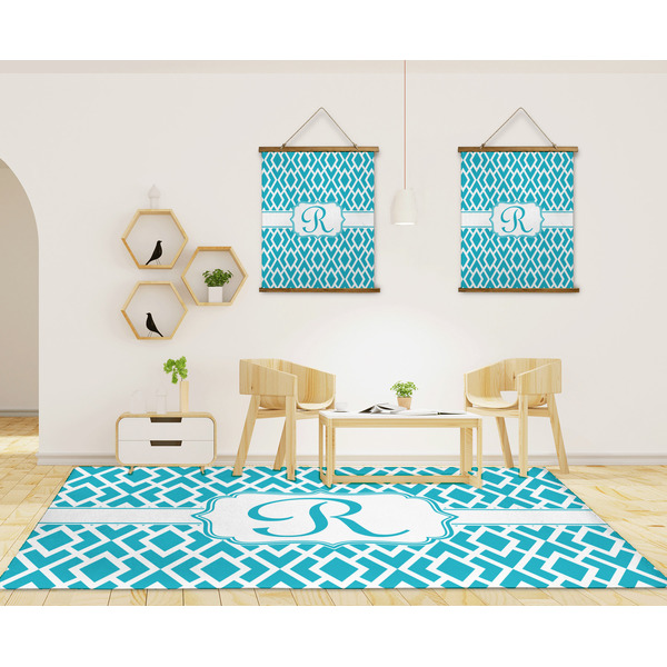 Geometric Diamond 8'x10' Indoor Area Rugs - IN CONTEXT