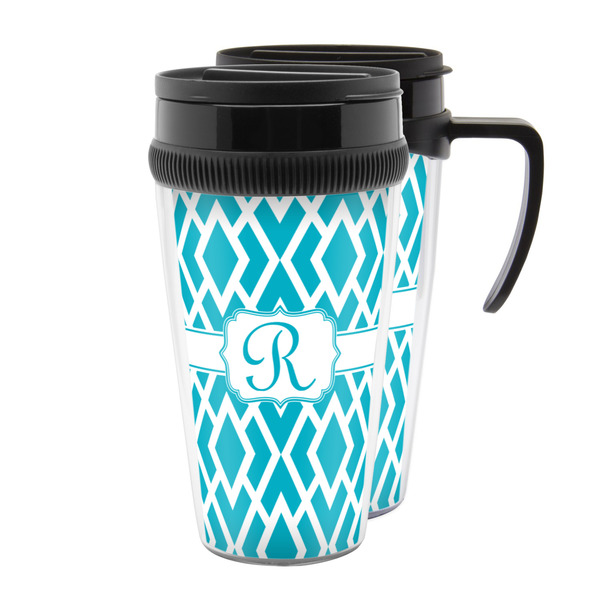 Custom Geometric Diamond Acrylic Travel Mug (Personalized)