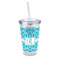 Geometric Diamond 16oz Double Wall Acrylic Tumbler with Lid & Straw - Full Print (Personalized)