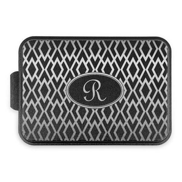 Custom Geometric Diamond Aluminum Baking Pan with Black Lid (Personalized)