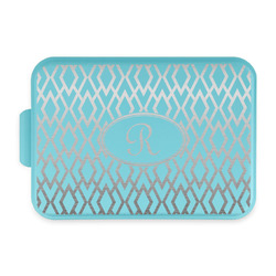 Geometric Diamond Aluminum Baking Pan with Teal Lid (Personalized)