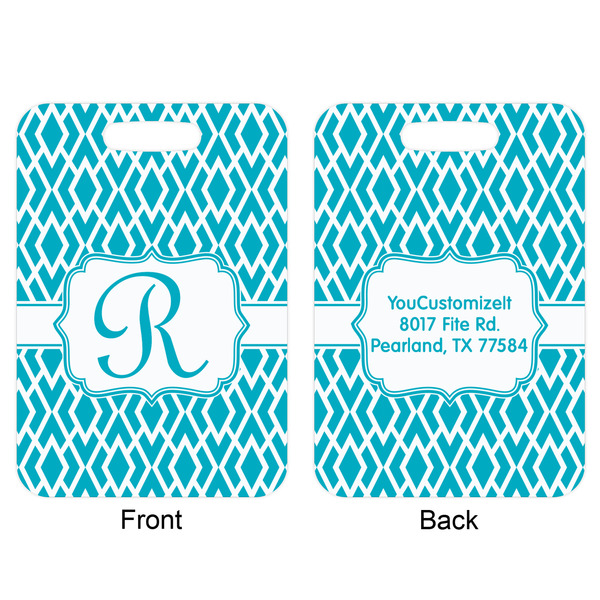 Geometric Diamond Aluminum Luggage Tag (Front + Back)
