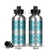 Geometric Diamond Aluminum Water Bottle - Front and Back
