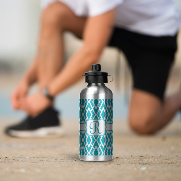 Geometric Diamond Aluminum Water Bottle - Silver LIFESTYLE