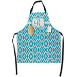 Geometric Diamond Apron With Pockets w/ Initial